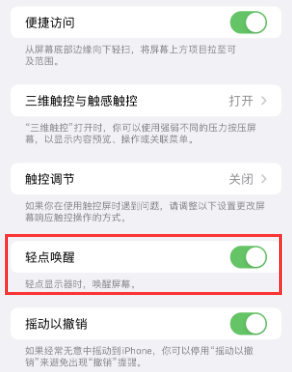 弋江苹果授权维修站分享iPhone轻点无法唤醒怎么办