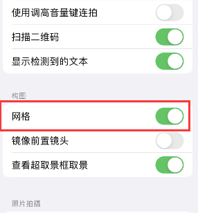 弋江苹果手机维修网点分享iPhone如何开启九宫格构图功能 